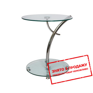 Стіл журнальний Signal Muna Прозорий/хром...